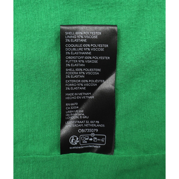 Anthropologie Women's Green V-Neck Pleated Midi Dress Sz L - Picture 8 of 10